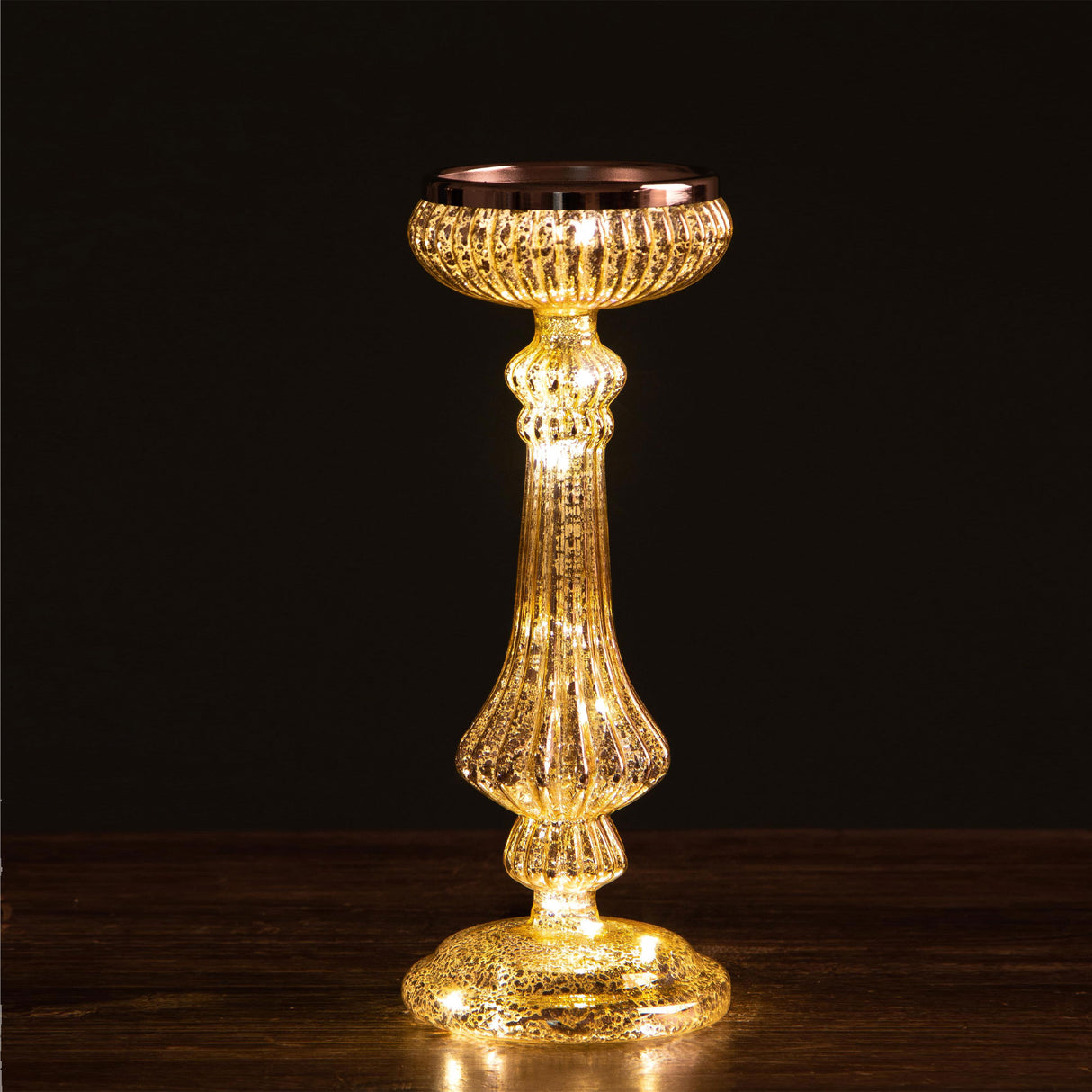 BIANCHI DINO Candeliere con LED 29x11cm Oro Decorazione Natalizia