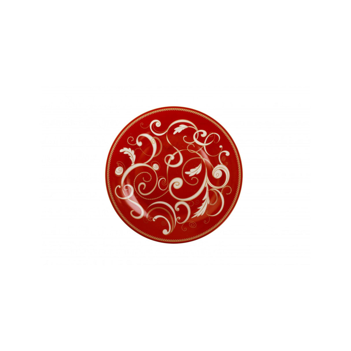 BRANDANI - Filo D'Oro Servizio Tavola 18 Pezzi Rosso Natale Porcellana Tavola Natalizia 52706