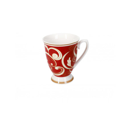 BRANDANI - Filo D'Oro Mug Set 2 Pezzi Rosso Natale Porcellana Tavola Natalizia 52708