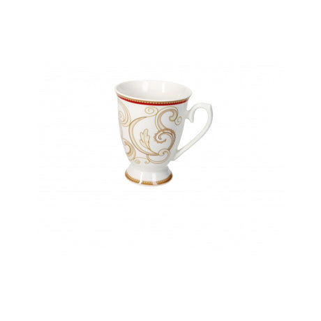 BRANDANI - Filo D'Oro Mug Set 2 Pezzi Rosso Natale Porcellana Tavola Natalizia 52708
