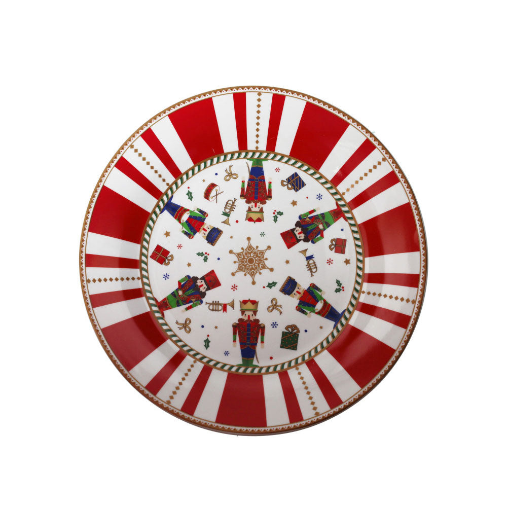 BRANDANI Lo Schiaccianoci Servizio Tavola Piatti Set 18 Pezzi Porcellana Tavola Natalizia