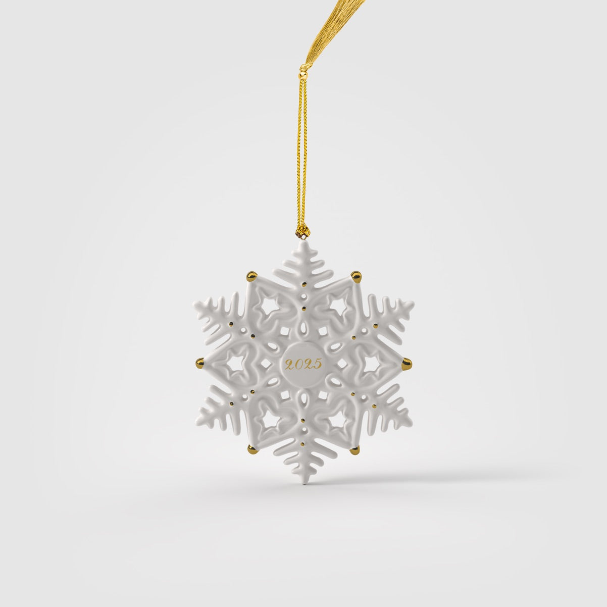 VILLEROY & BOCH Christmas Classics Edizione 2025 Addobbo Fiocco di Neve 9x10,5cm Porcellana