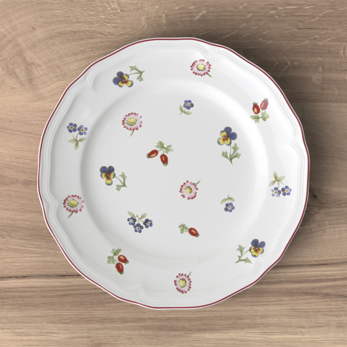 Set 6 piatti frutta Petite Fleur Villeroy & Boch in porcellana 21 cm