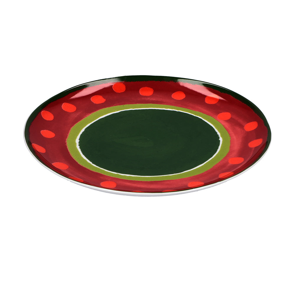 ROSE & TULIPANI - Cozy Cottage Piatto Piano Natalizio 27cm Porcellana