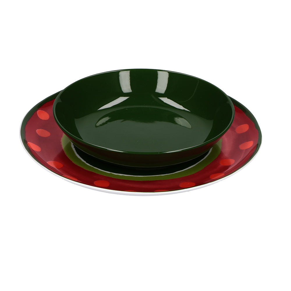 ROSE & TULIPANI - Cozy Cottage Piatto Piano Natalizio 27cm Porcellana