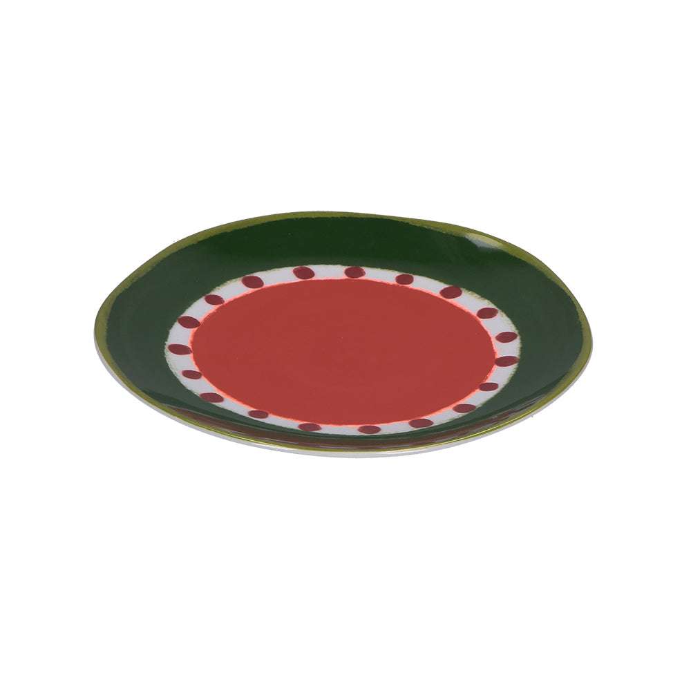 ROSES & TULIPS - Cozy Cottage Christmas Breakfast Fruit Plate 21cm Porcelain