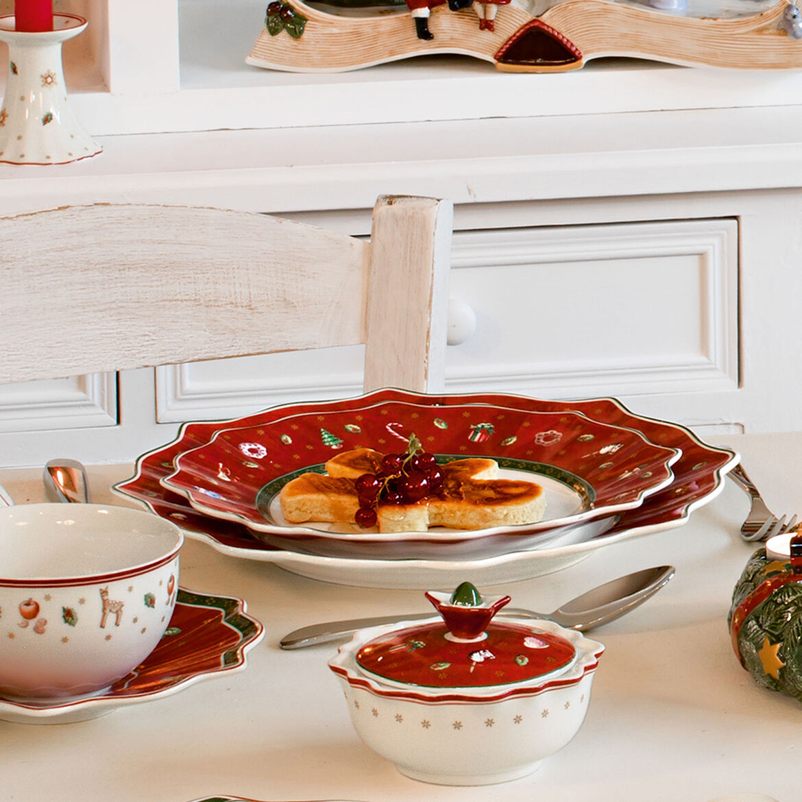 VILLEROY & BOCH Toy's Delight Piattino Tazza Caffelatte 19cm Tavola Natalizia