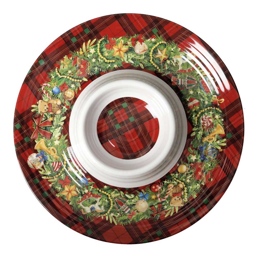 BRANDANI Christmas Antipastiera Natalizia 36,5cm Melamina
