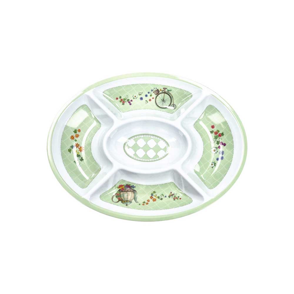 BRANDANI Antipastiera Ovale Wonderland Melamina 33x25cm