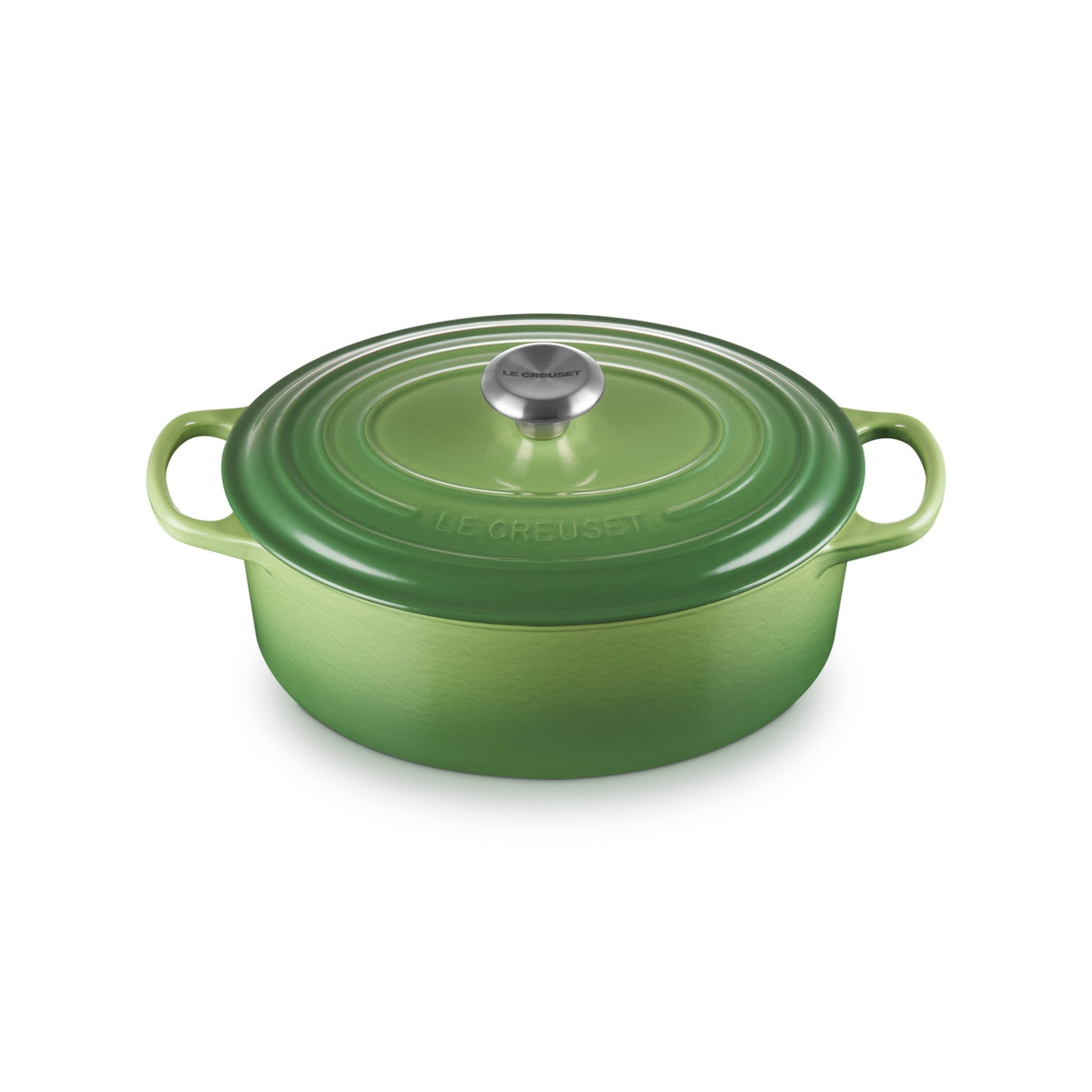 LE CREUSET Cocotte Ovale Evolution 29cm Verde Bamboo Ghisa Vetrificata