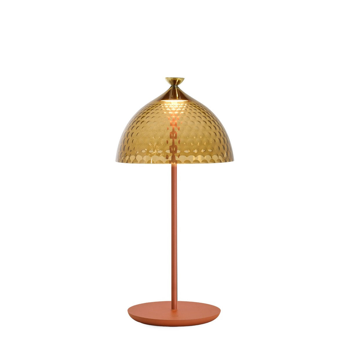 KARTELL Pumo Lamp Lampada da Tavolo Ambra Mattone 43x20cm PMMA