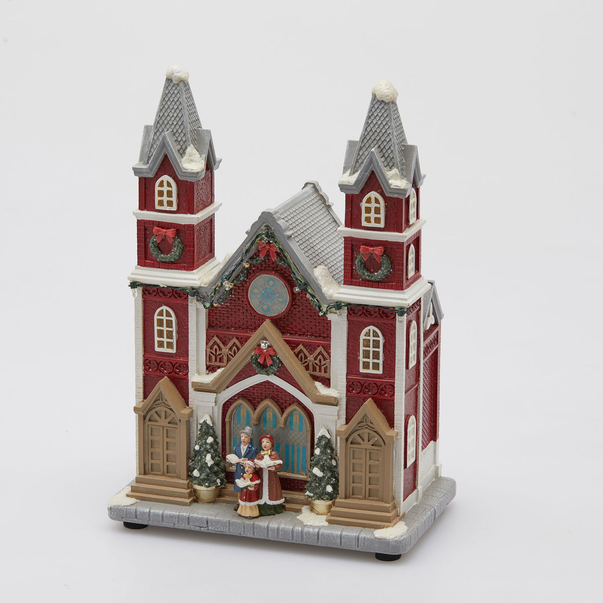 EDG Enzo De Gasperi Villaggio di Natale Chiesa con Musica e Led 28,5x20cm
