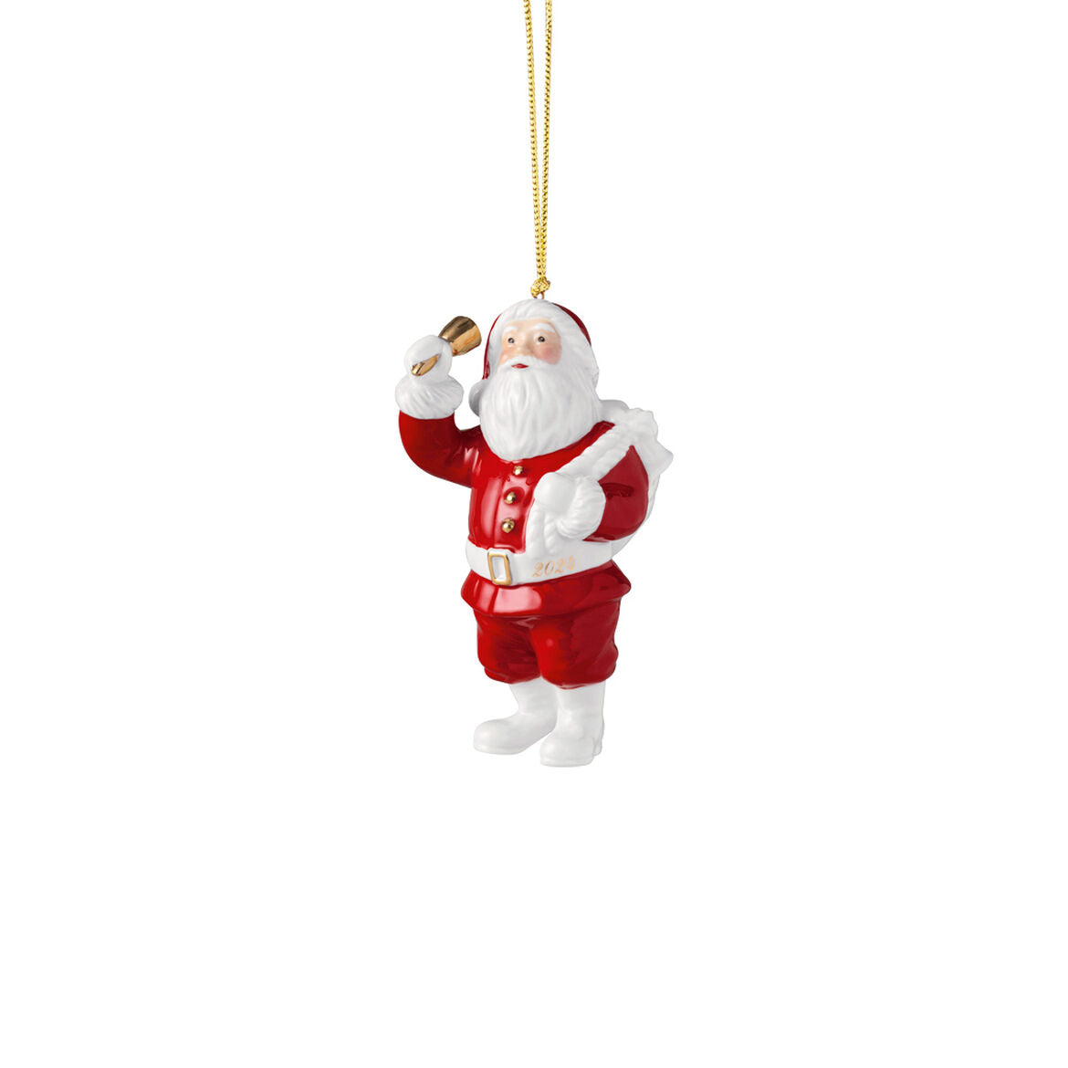 VILLEROY & BOCH Annual Ornaments 2024 Addobbo per Albero di Natale Babbo Natale 10,5cm Porcellana