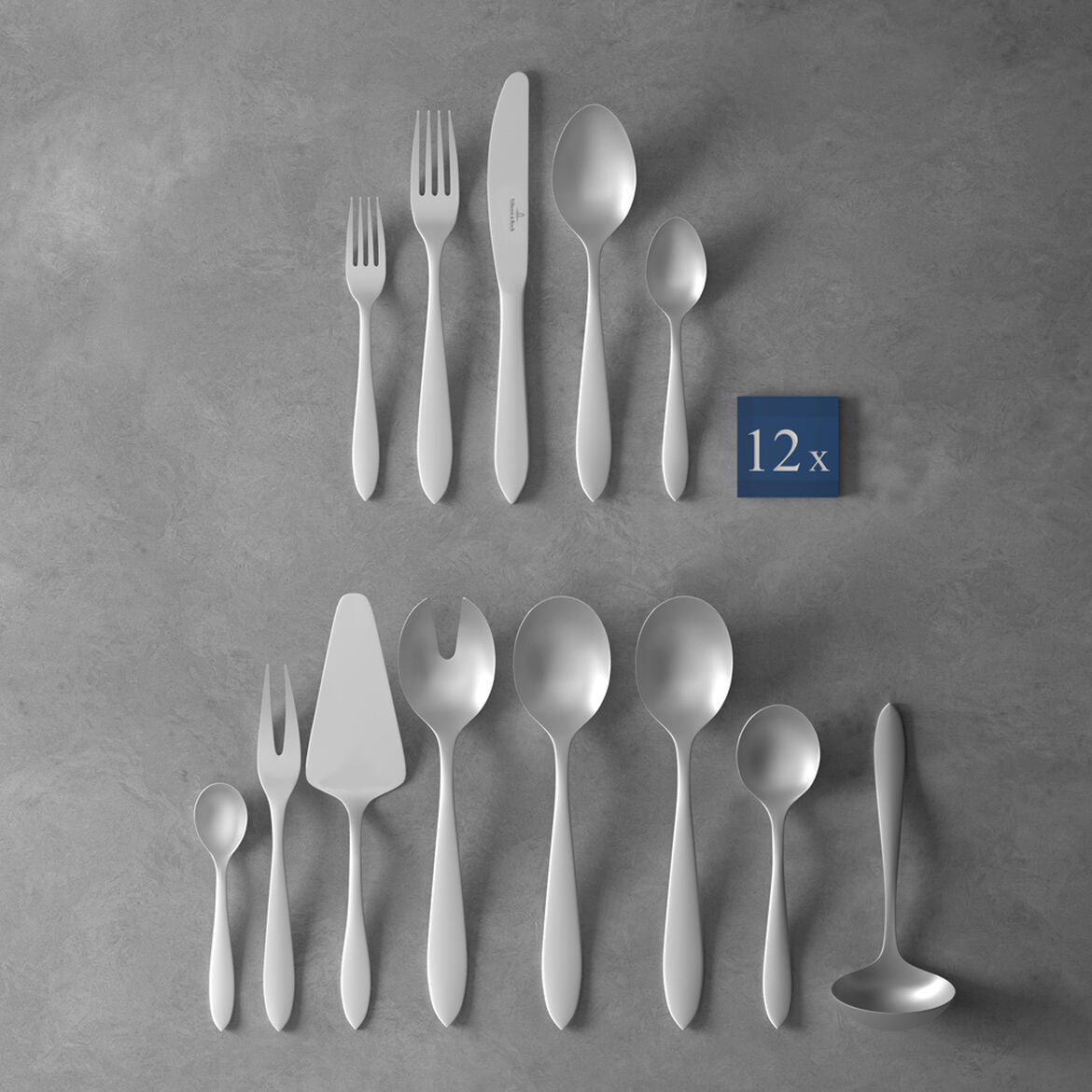 VILLEROY & BOCH Arthur Spazzolato Servizio Tavola Posate Set 68 Pezzi Acciaio Inox