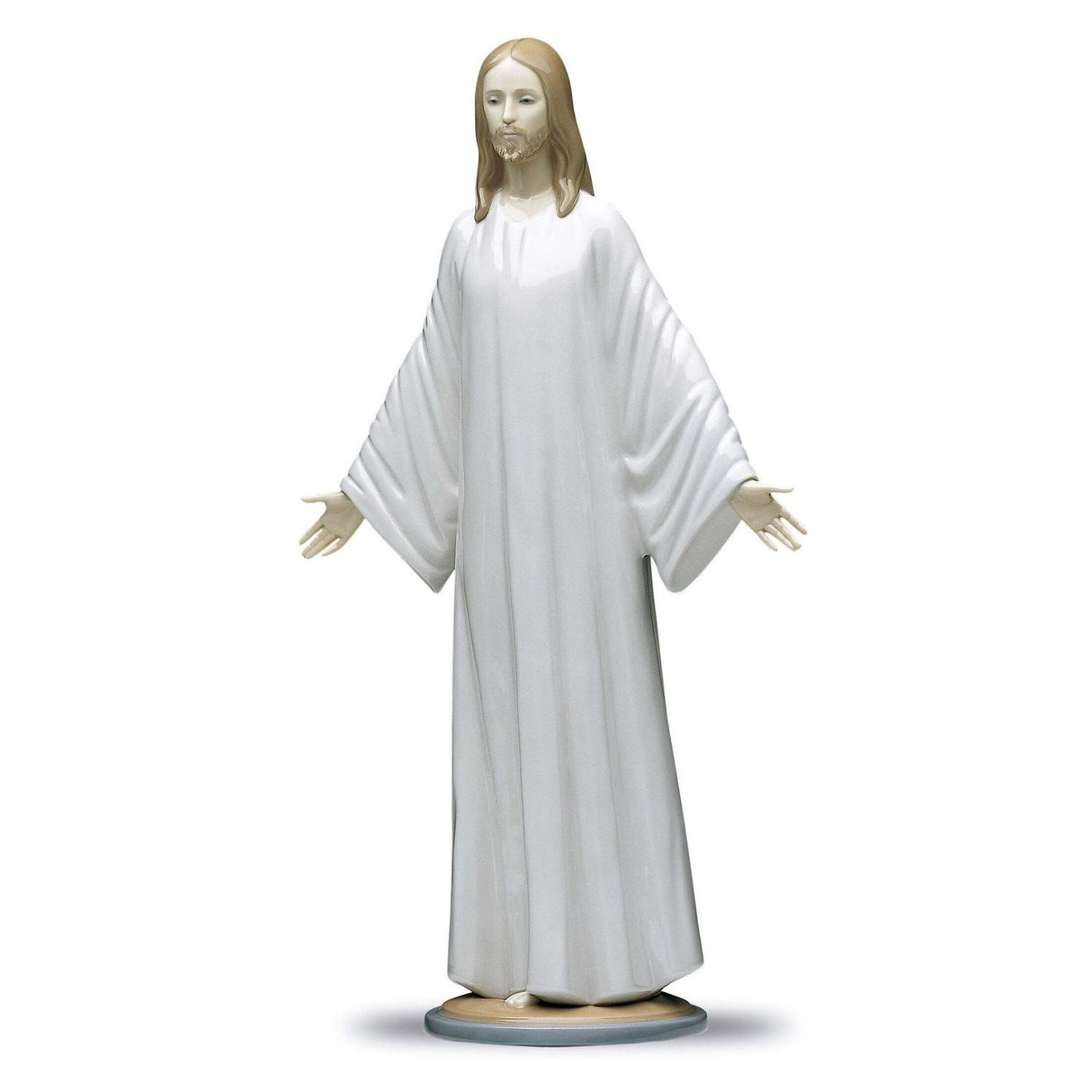 Statuetta Gesù Lladrò in porcellana lucida decorata 38x20 cm