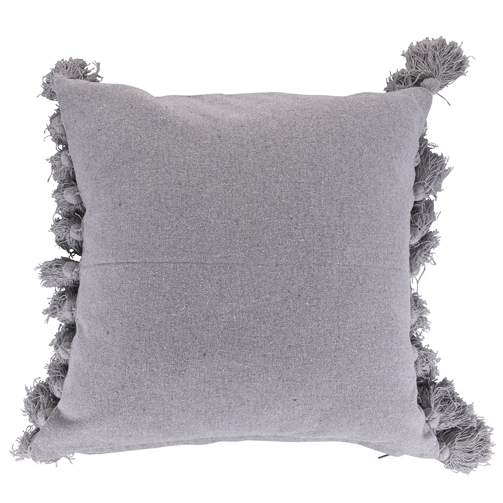 VILLA D'ESTE HOME TIVOLI Cushion with Tassels Gray 45x45cm 100% Cotton