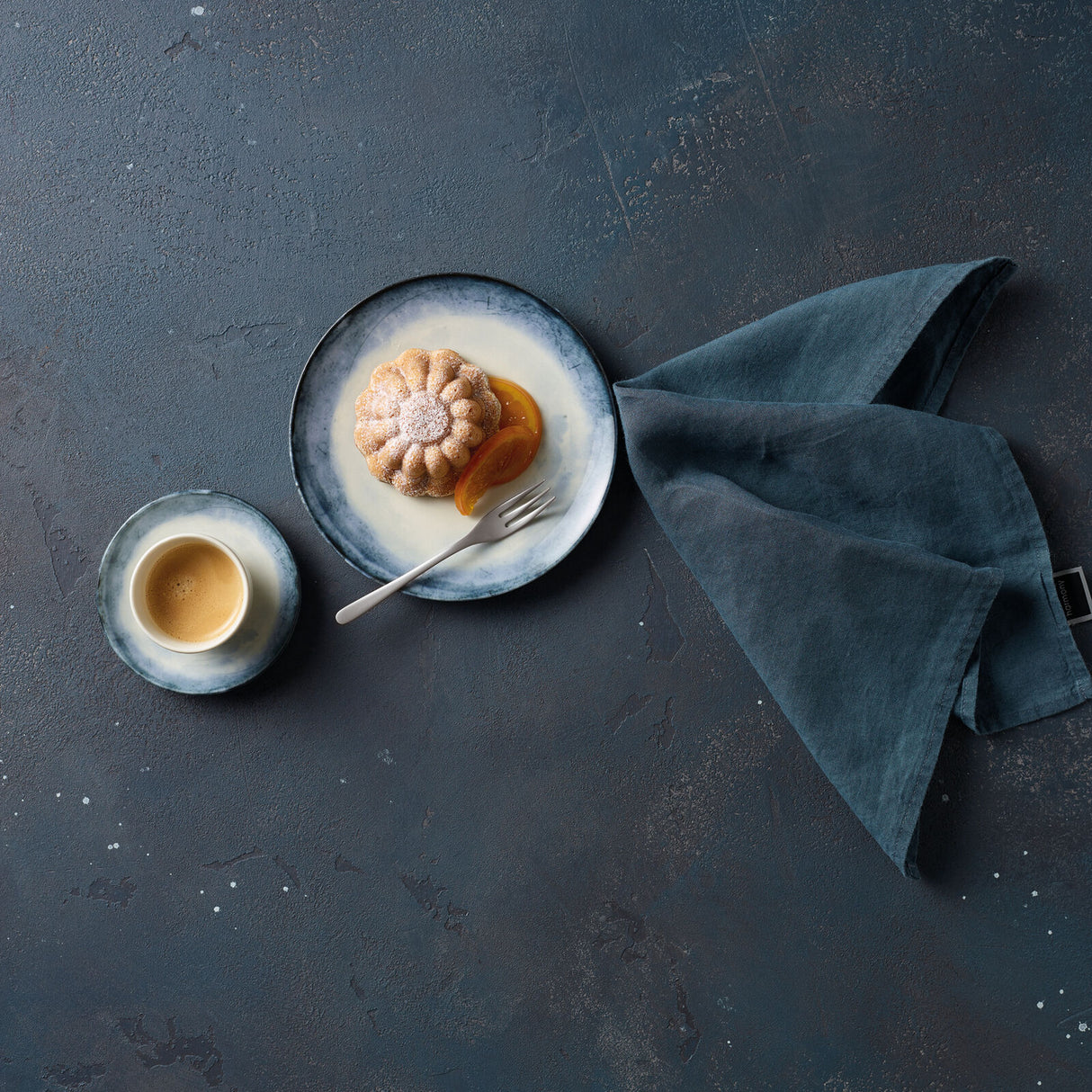 ARTHUR KRUPP - Set of 12 Pieces Shade Sea Porcelain Dinnerware Set