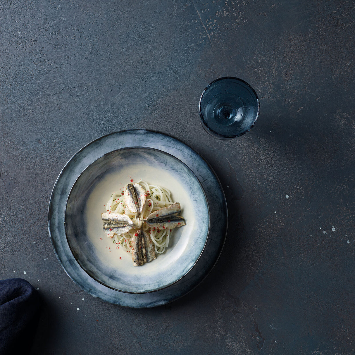 ARTHUR KRUPP - Set of 12 Pieces Shade Sea Porcelain Dinnerware Set