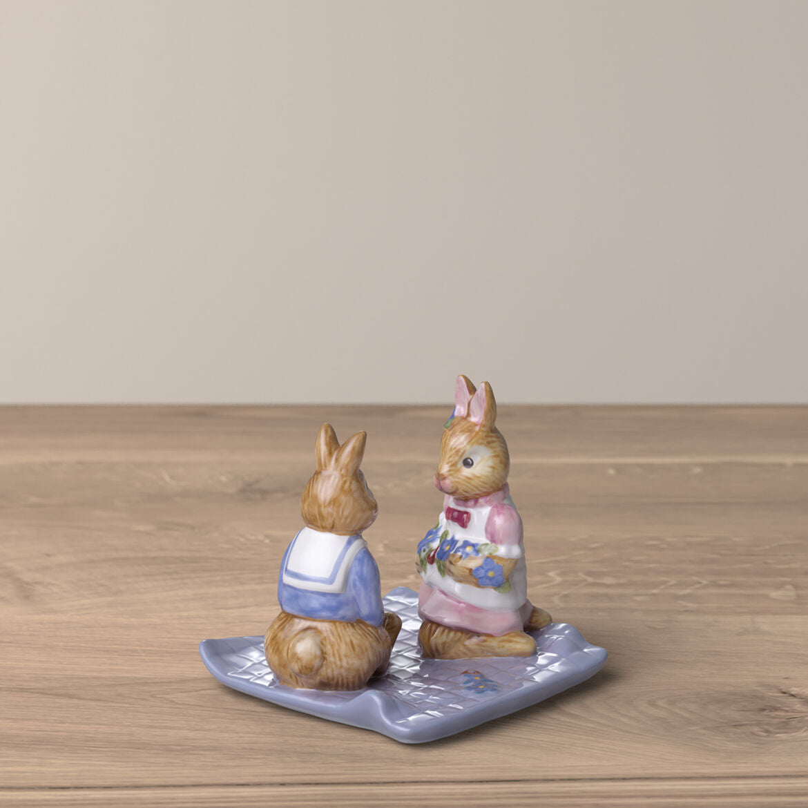 VILLEROY & BOCH Bunny Tales Scena di Pasqua Prato Picnic 8cm Decorazione Pasquale