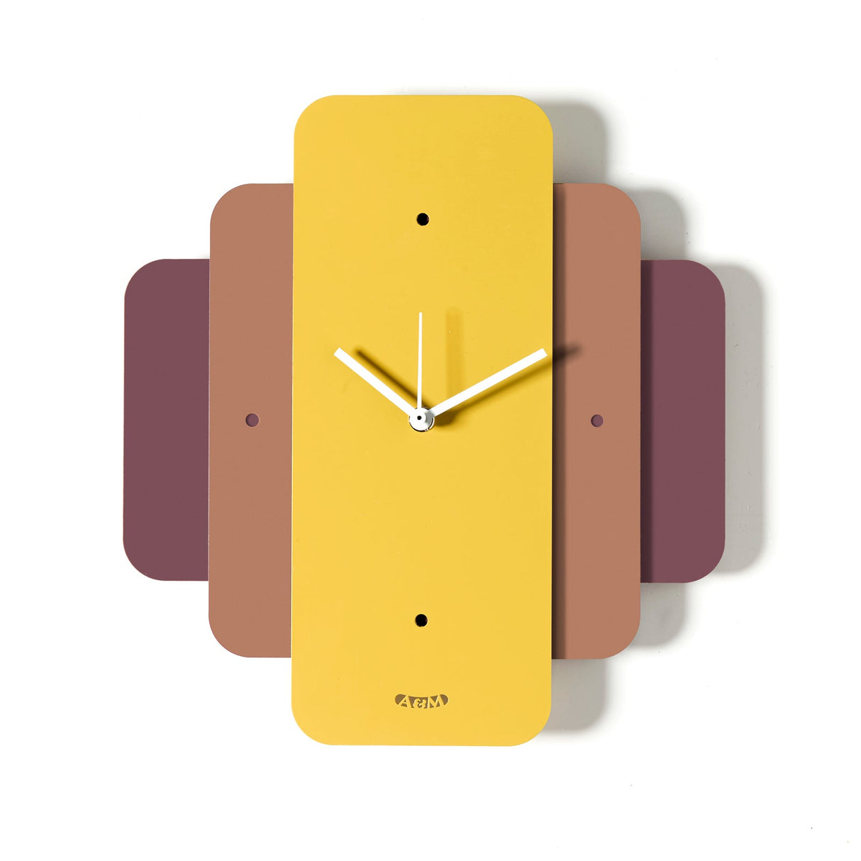 ARTI & MESTIERI Orologio da Parete Empire Viola Ametista Mocha Mousse Ocra 30x28cm