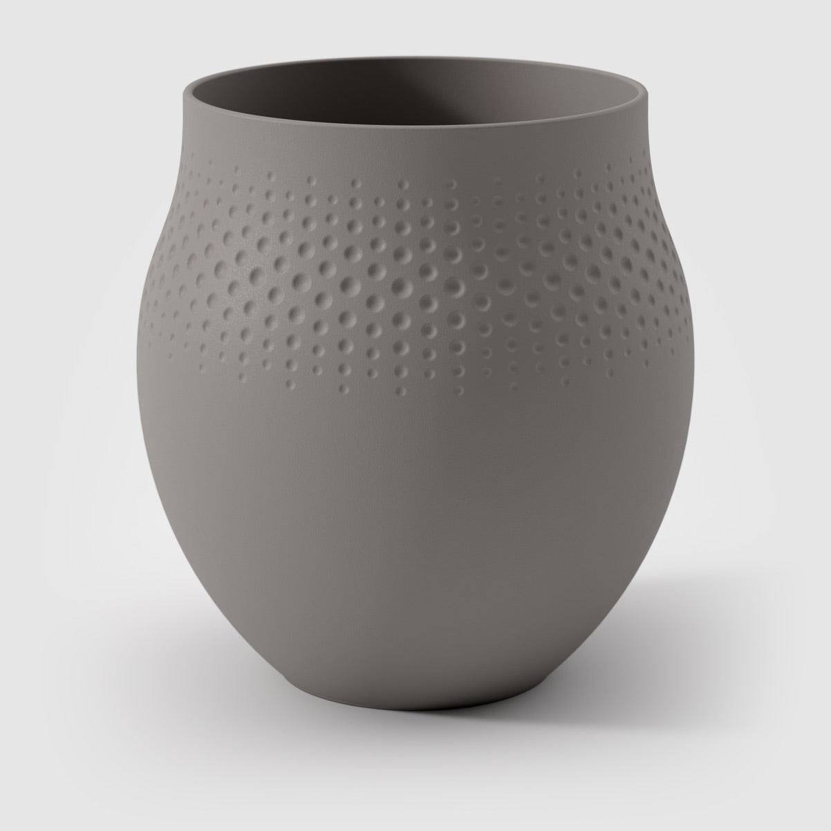 VILLEROY & BOCH Manufacture Collier Vaso Perle Tortora Grande 18x16,5cm Porcellana