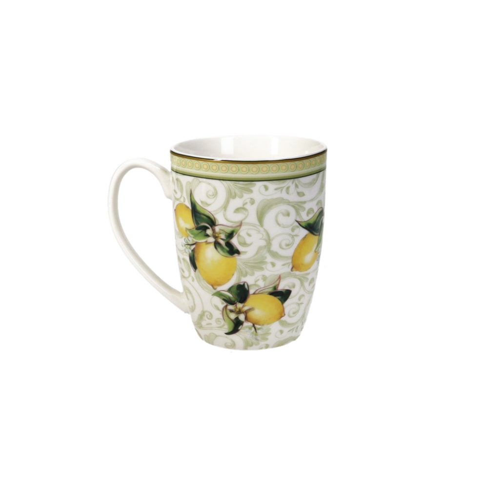 BRANDANI Coffee Mug MUG Set 2 Pieces Lemons 250ml Porcelain