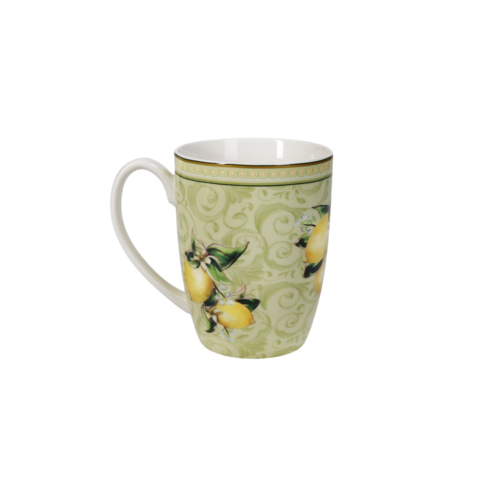 BRANDANI Coffee Mug MUG Set 2 Pieces Lemons 250ml Porcelain