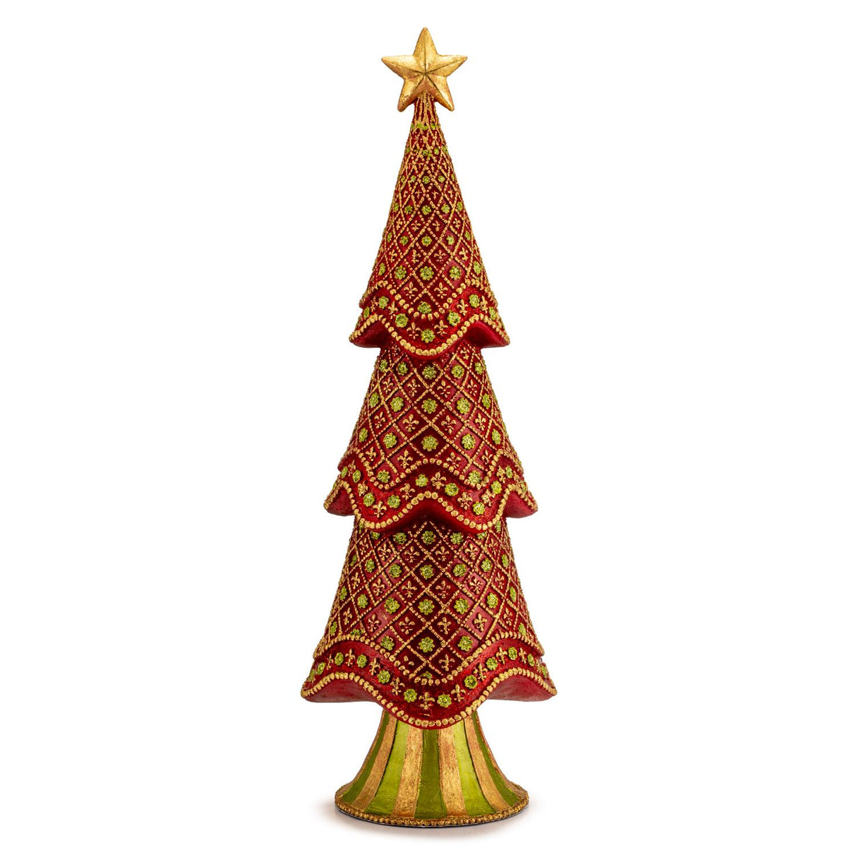 PALAIS ROYAL Albero di Natale Decorazione Natalizia 43cm Rosso Resina