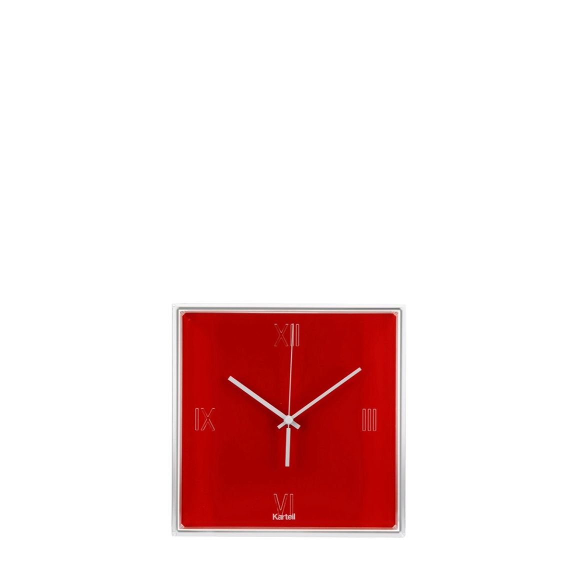 KARTELL Tic&Tac Orologio da Parete e da Tavolo Rosso 30x30cm PMMA