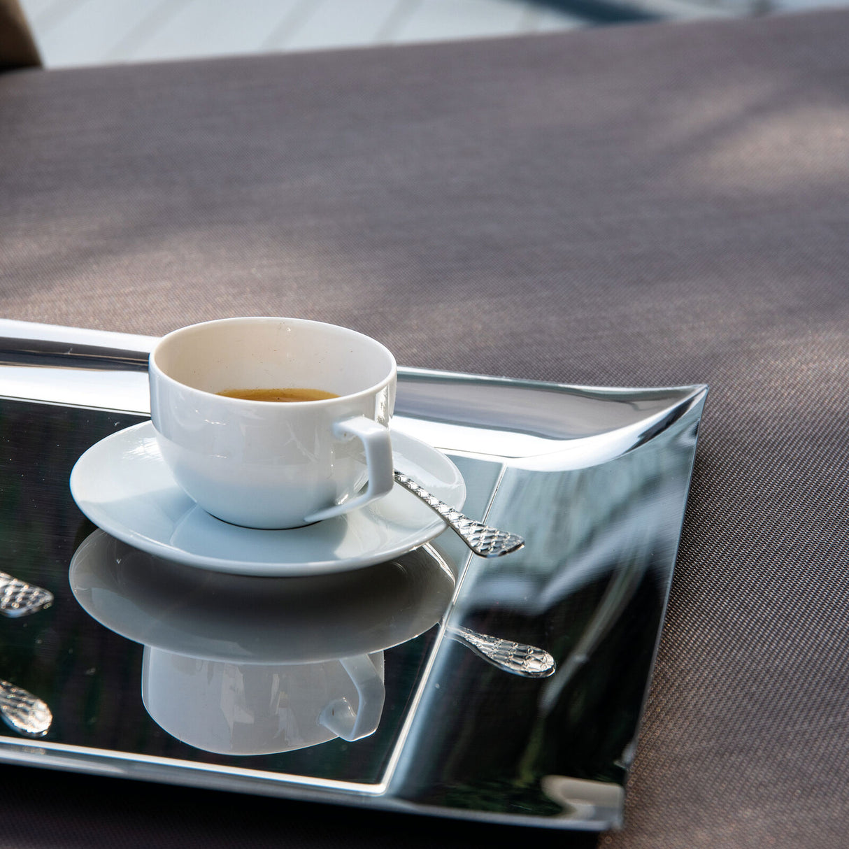 SAMBONET - Taormina Cucchiaini Moka Caffè Set 6 Pezzi Posate Acciaio Inox