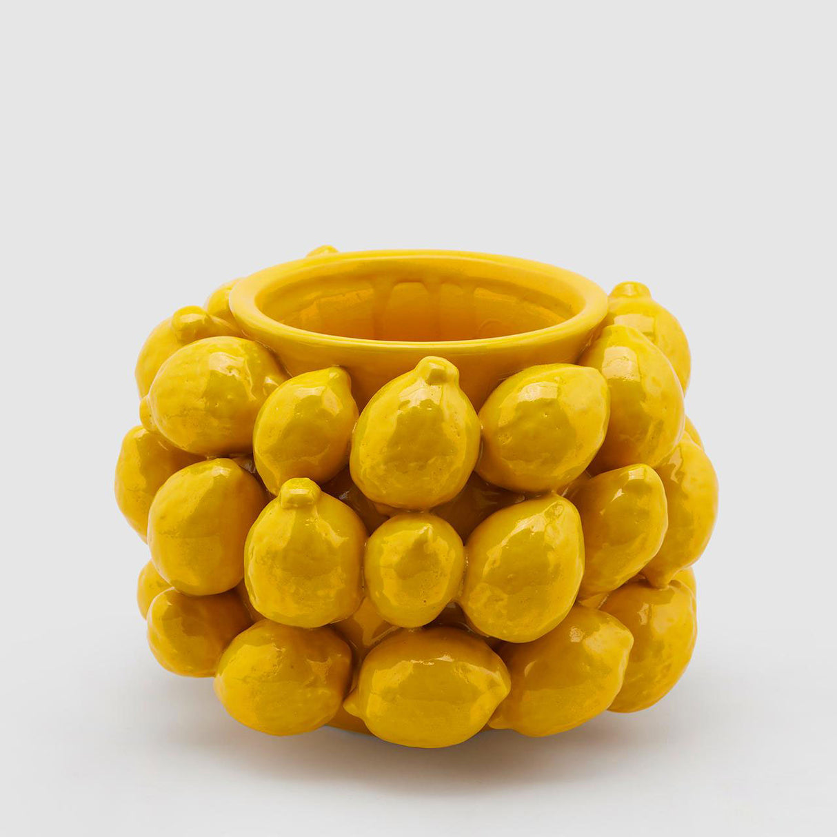 EDG Enzo De Gasperi Vaso Chakra Limoni 28cm Ceramica Giallo