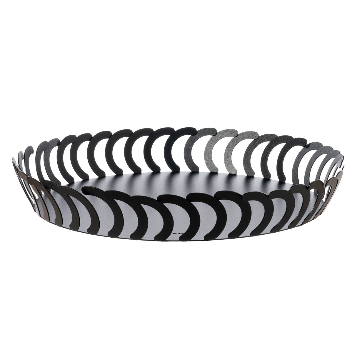 Vassoio Mambo Arti & Mestieri in ferro nero design moderno 5,5x41 cm