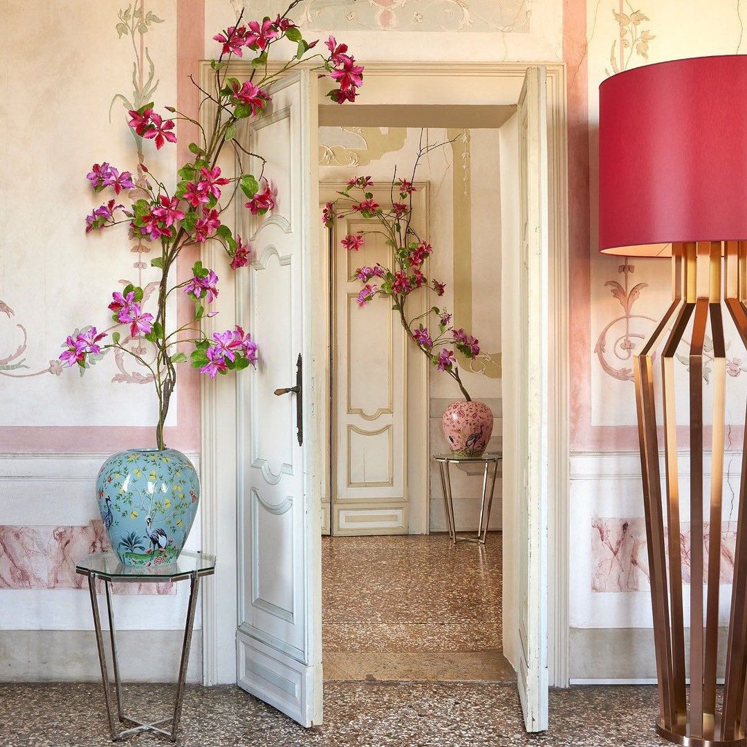 EDG Enzo De Gasperi Vaso Ching 40cm Ceramica Blu