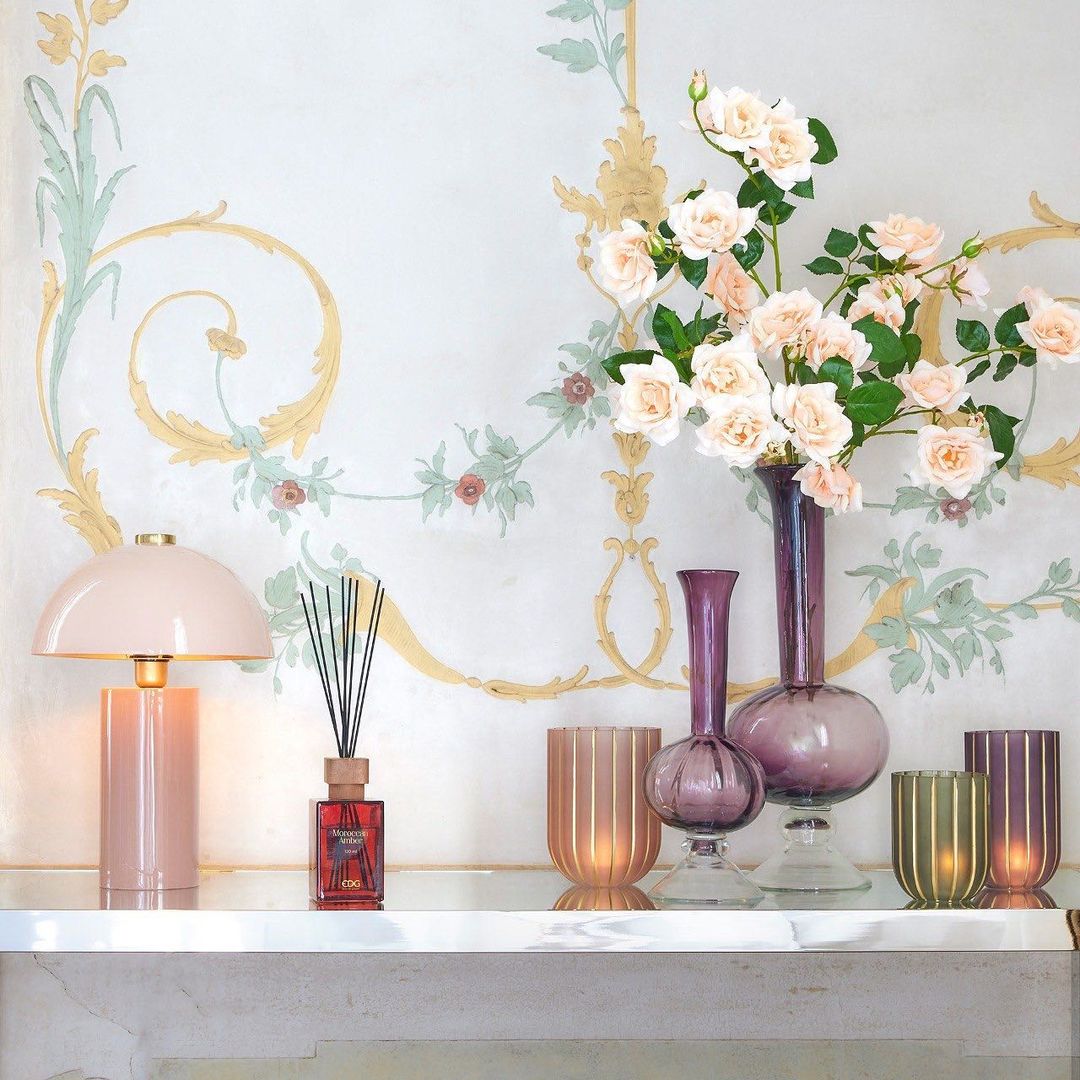 EDG Enzo De Gasperi Lampada da Tavolo Glossy Fungo 39cm Rosa