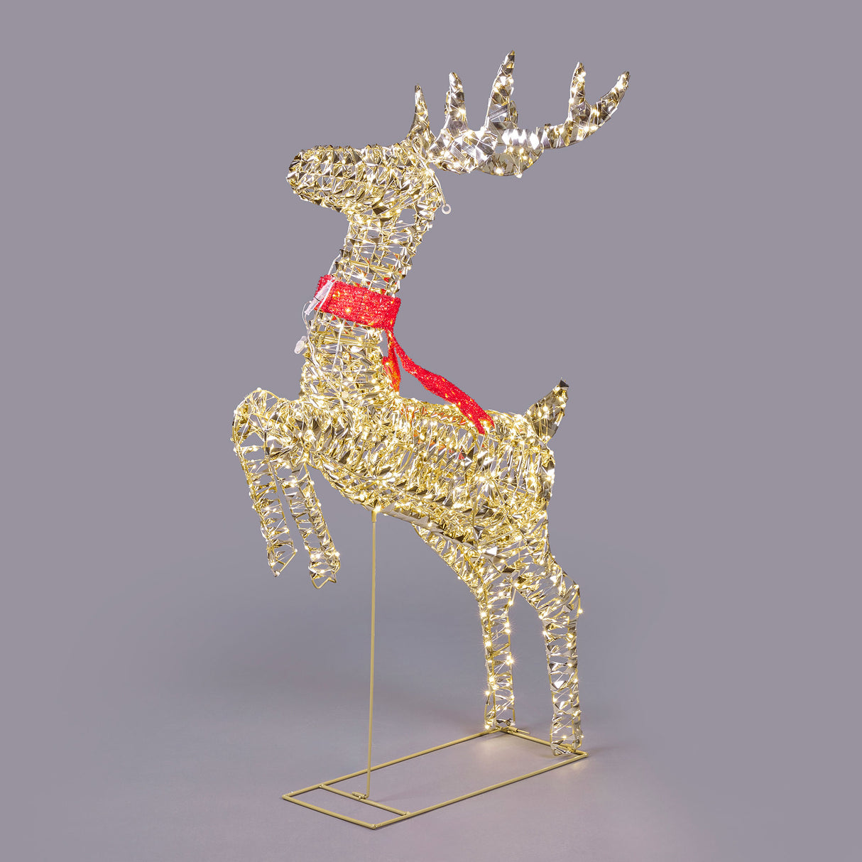 EDG Enzo De Gasperi Decorazione Natalizia Luminosa Renna Con Fiocco 960 Microled 119x63cm Oro