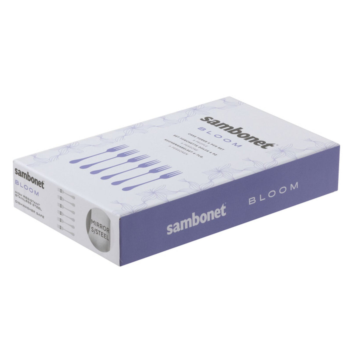 SAMBONET - Bloom Forchette Forchettine Dolce Set 6 Pezzi Posate Acciaio Inox