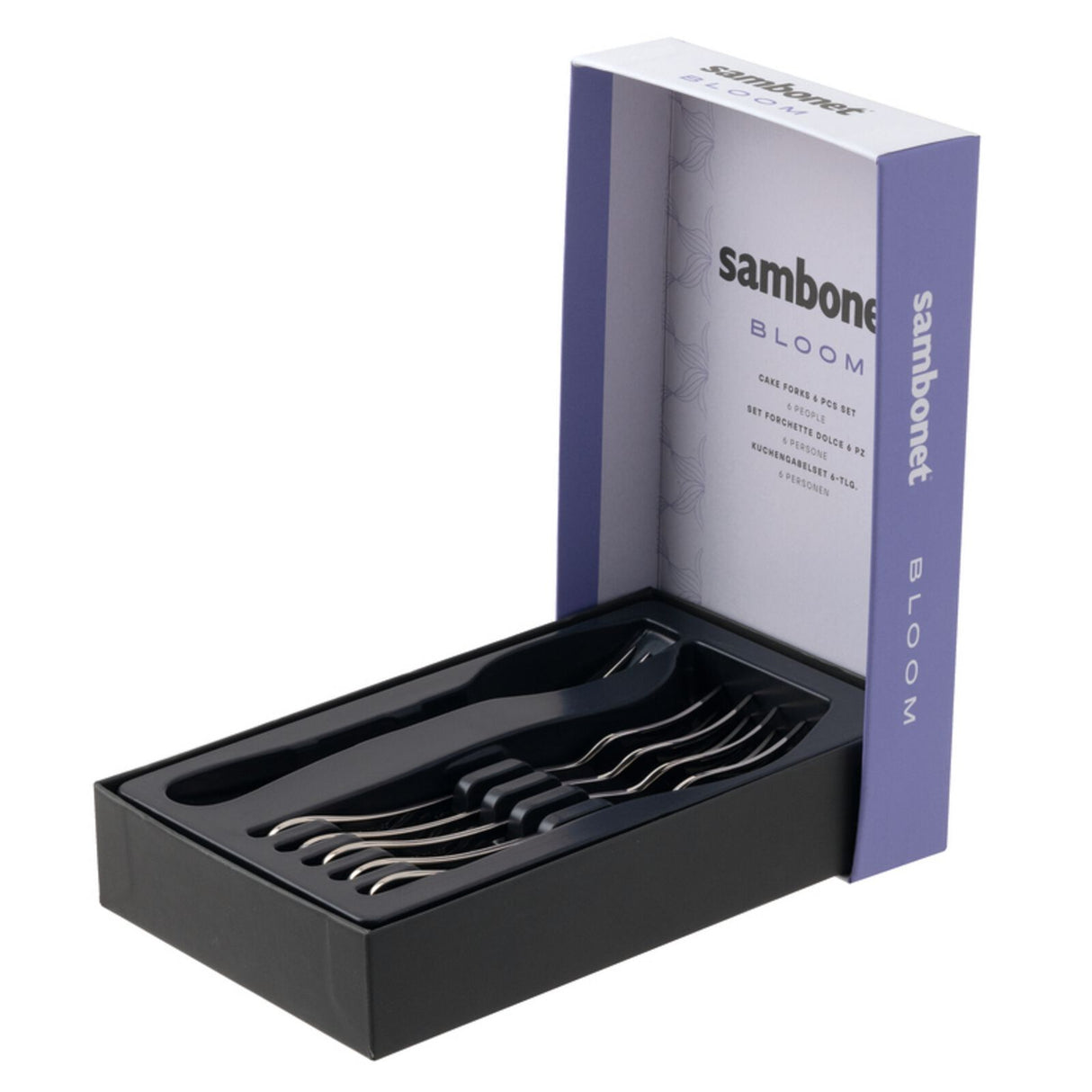 SAMBONET - Bloom Forchette Forchettine Dolce Set 6 Pezzi Posate Acciaio Inox