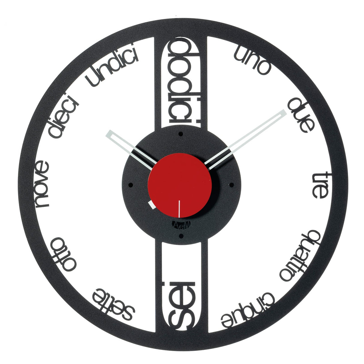 ARTI & MESTIERI Orologio Moderno da Parete Circolo Piccolo Nero