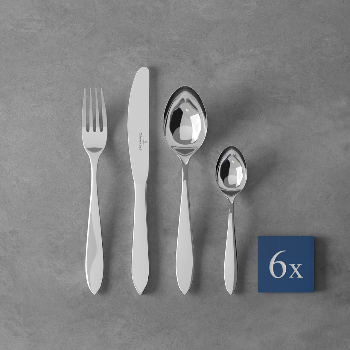 VILLEROY & BOCH Arthur Servizio Tavola Posate Set 24 Pezzi Acciaio Inox