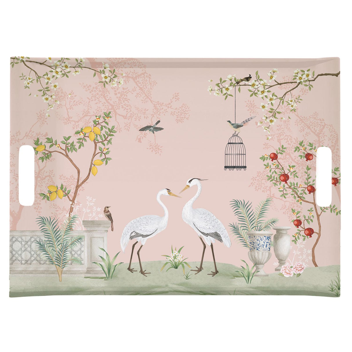 EASY LIFE Jardin De Reves Vassoio con Manici 38x27cm Melamina