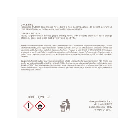 MUHA' Rosa 50ml Profumatore D'Ambiente Diffusore Uva e Fico