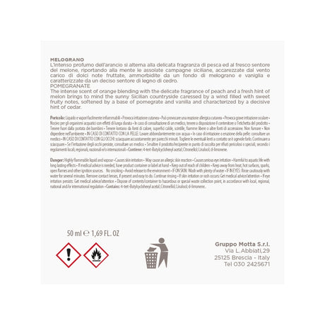 MUHA' Rosa 50ml Profumatore D'Ambiente Diffusore Melograno