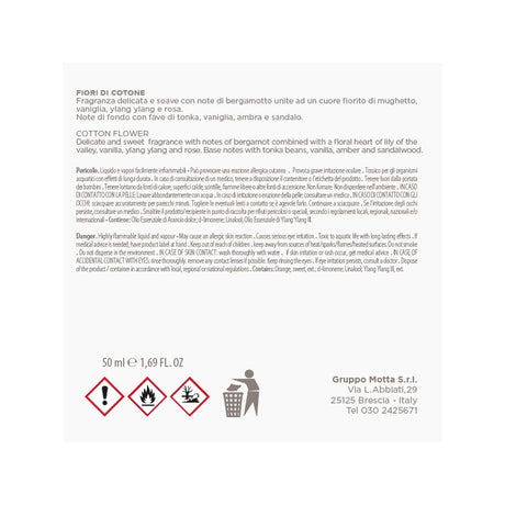 MUHA' Rosa 50ml Profumatore D'Ambiente Diffusore Fiori di Cotone