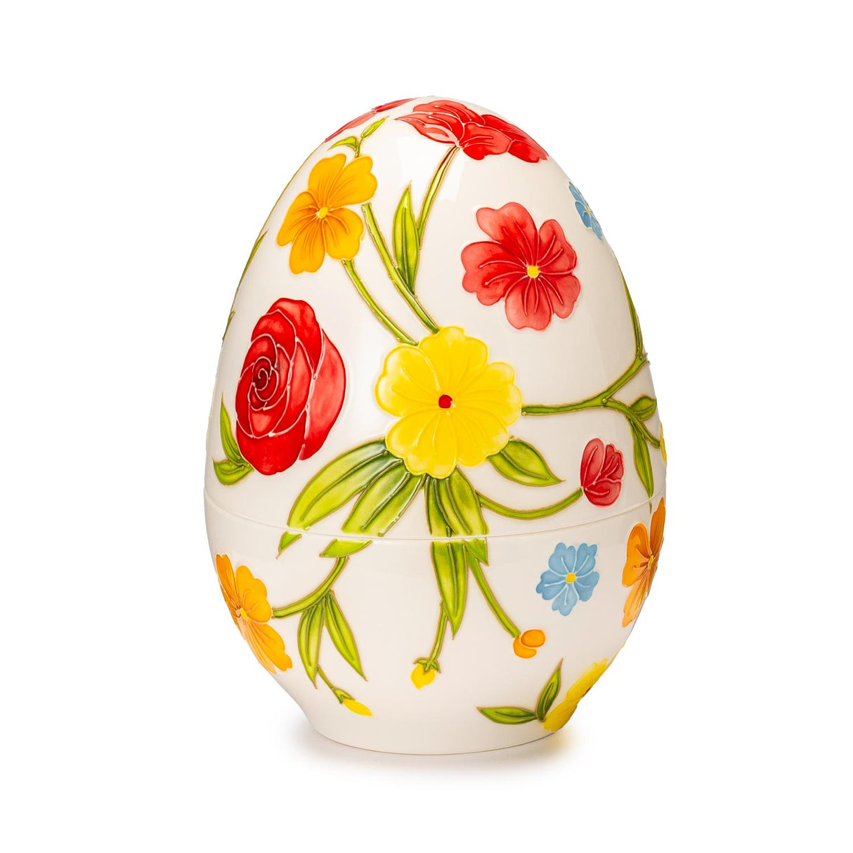 PALAIS ROYAL Scatola Uovo con Fiori 20cm Decorazione Pasquale Porcellana