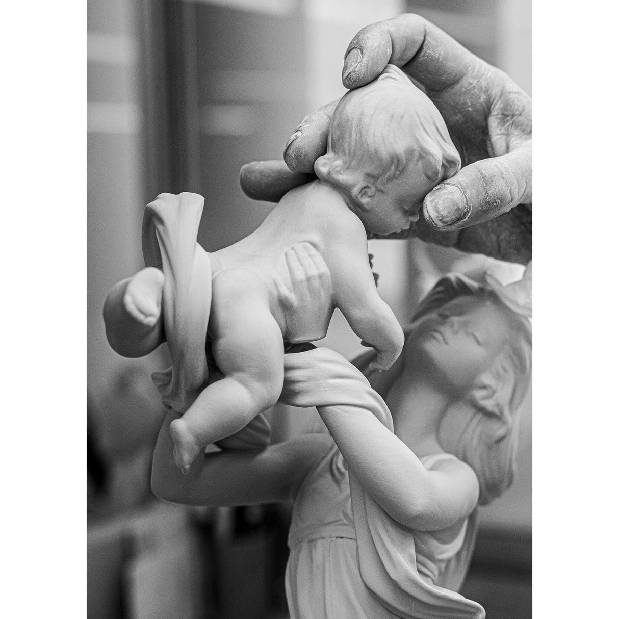 Lladró Figurina Madre Il Mio Bellissimo BebE' 46x29cm Porcellana