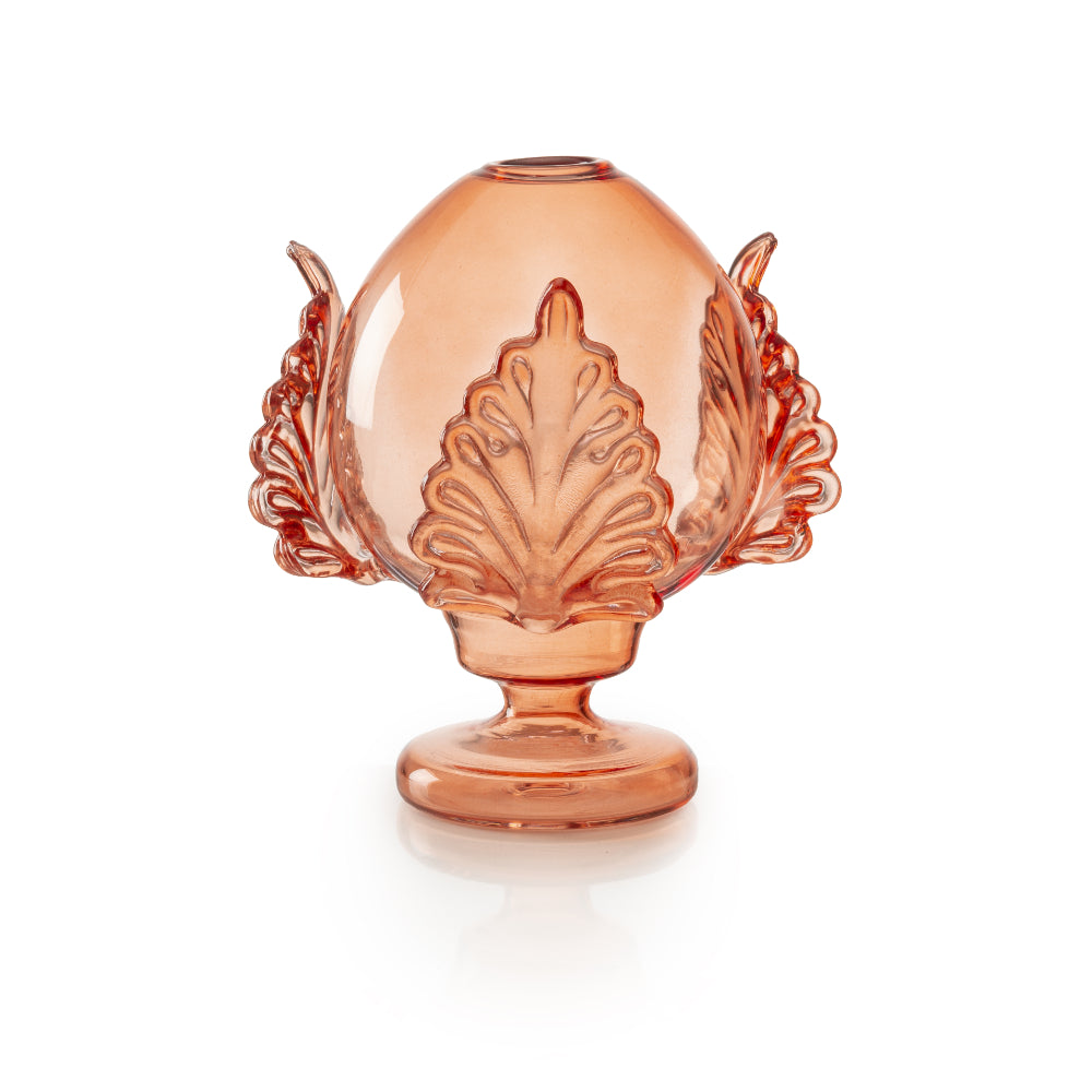 PALAIS ROYAL Pumo Pugliese Diffuser Vase with Sticks 20cm Peach Glass