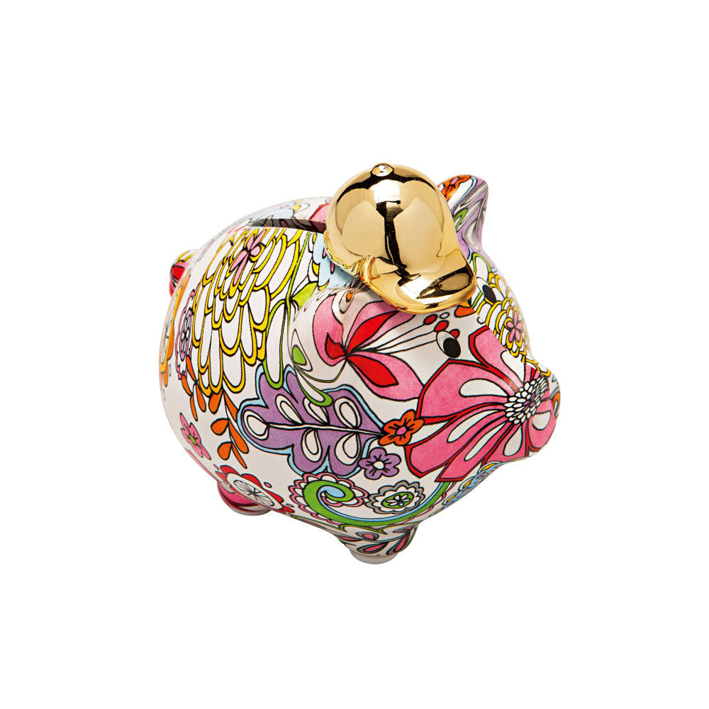 BRANDANI Salvadanaio Porcellino 12x12,5cm Dolomite Multicolore