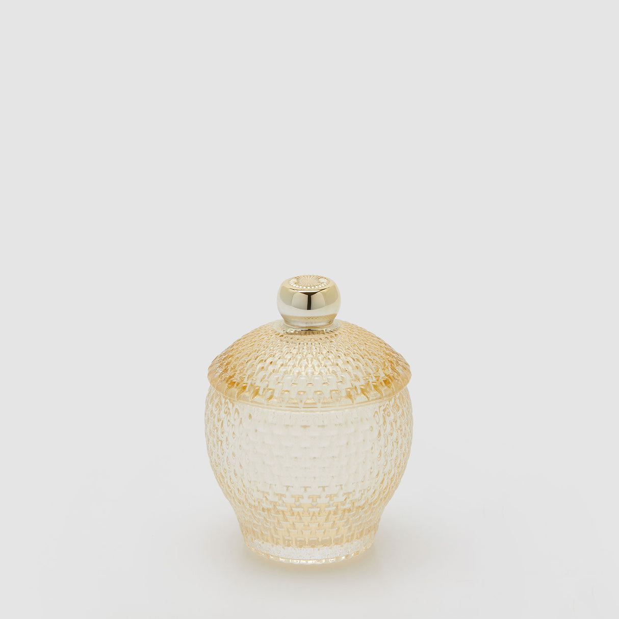 EDG Enzo De Gasperi Scatola Contenitore Micro Quadretti 11,5x8,5cm Giallo Vetro