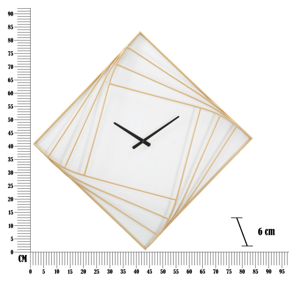 MAURO FERRETTI Goldy Line Wall Clock 85x6x85 cm