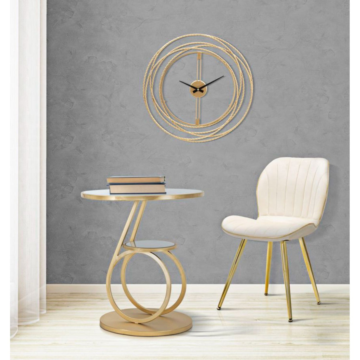 MAURO FERRETTI Orologio da Muro Gold Strips cm 50x4